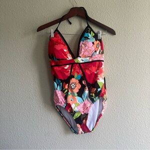 Time and Tru Black and White Swimsuit